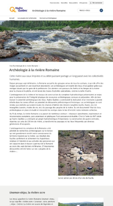 Image - Hydro-Québec - Archéologie à la rivière Romaine